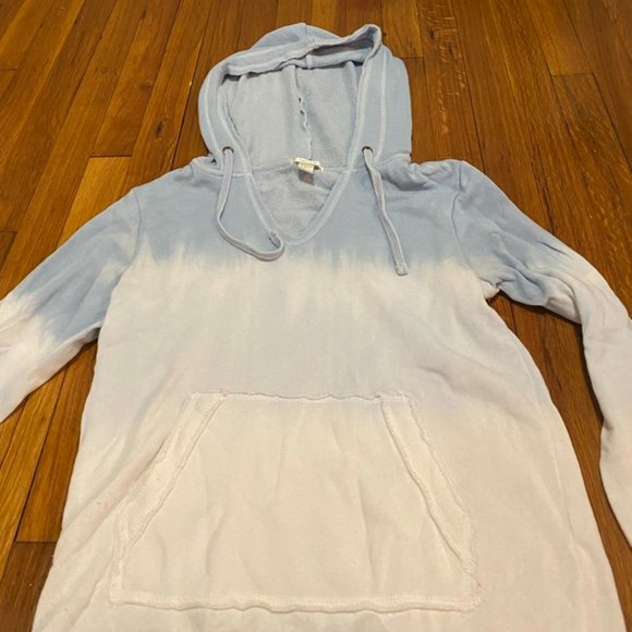 LAST CHANCE - Light Blue Cream Ombre Hoodie S - Picture 4 of 5